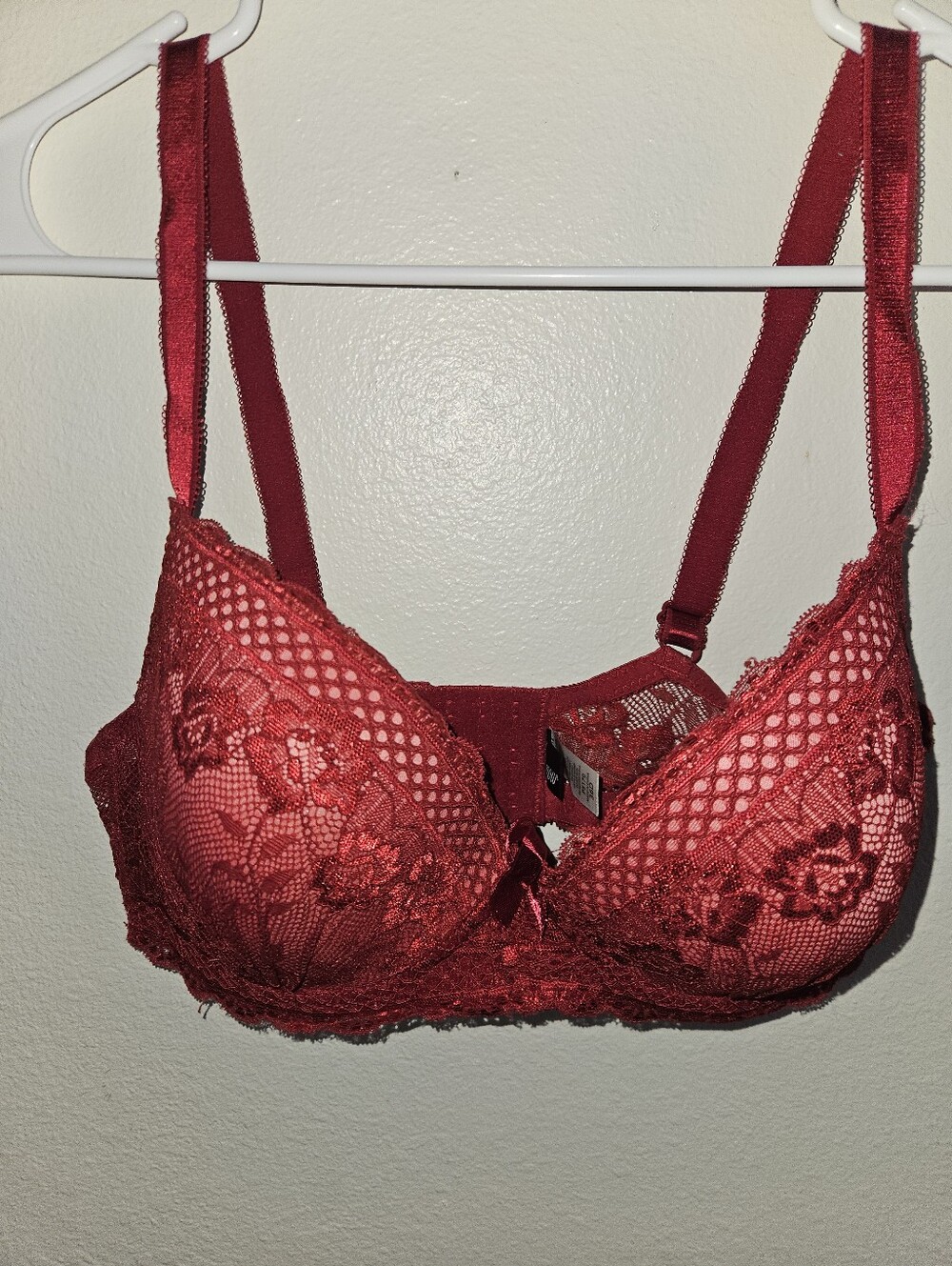 Paramour Womans Push Up Red Bra Size 36D